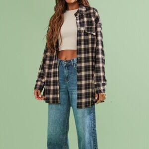 Brown lightweight flannel shirt